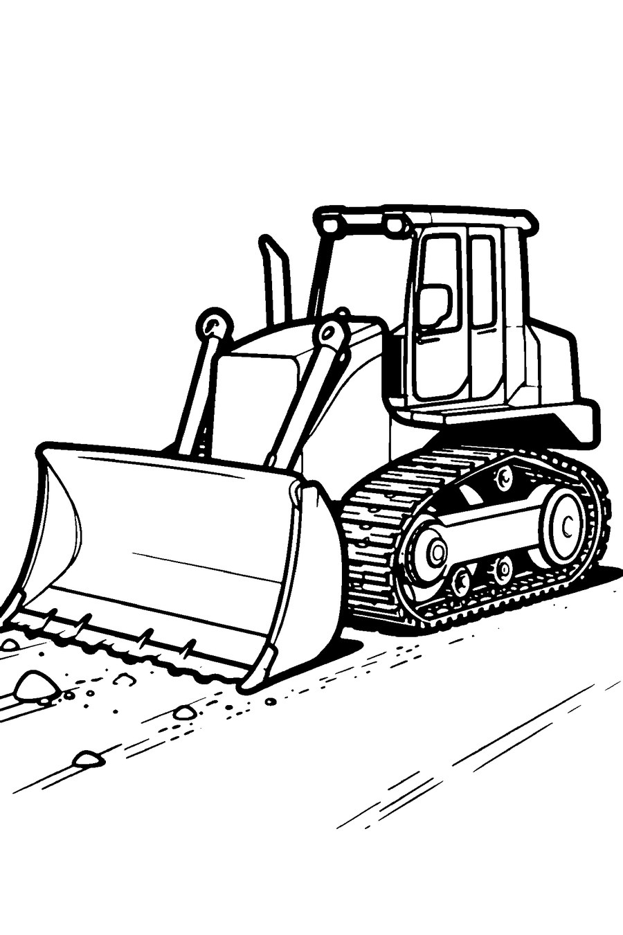 Dibujo de excavadora para colorear gratis