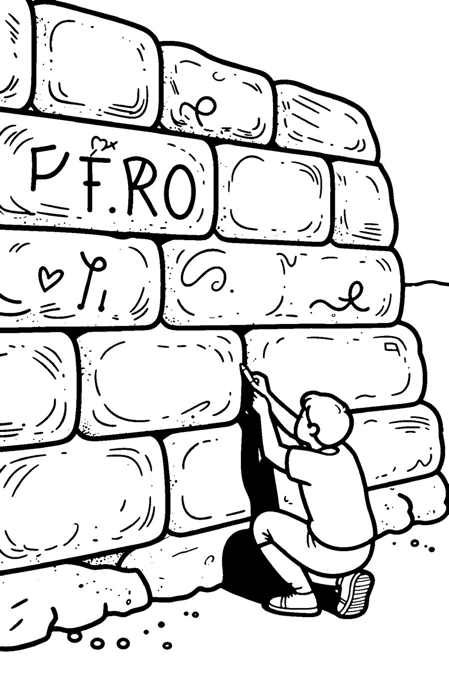 Free Roman Graffiti Coloring Page for Kids