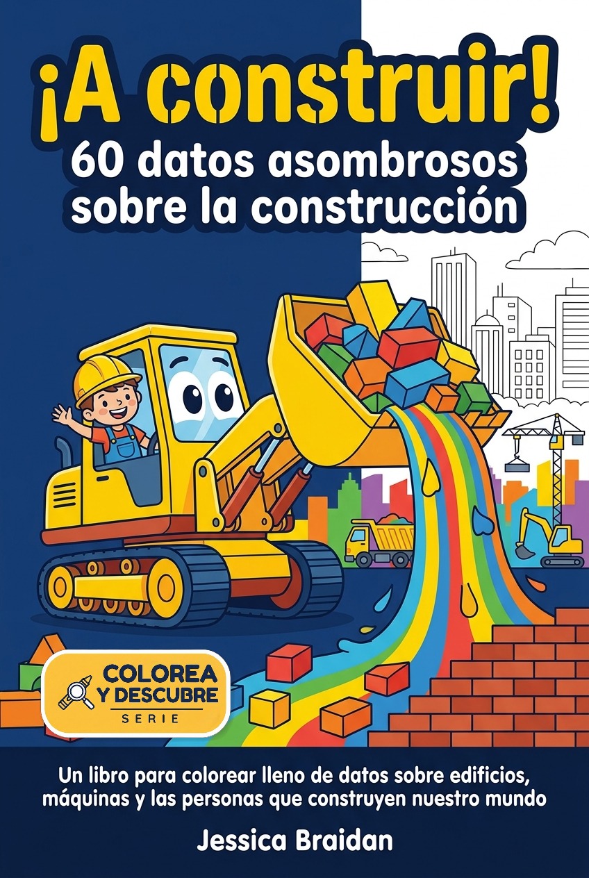 ¡A construir! 60 datos asombrosos sobre la construcción — Serie Colorea y Descubre de Jessica Braidan