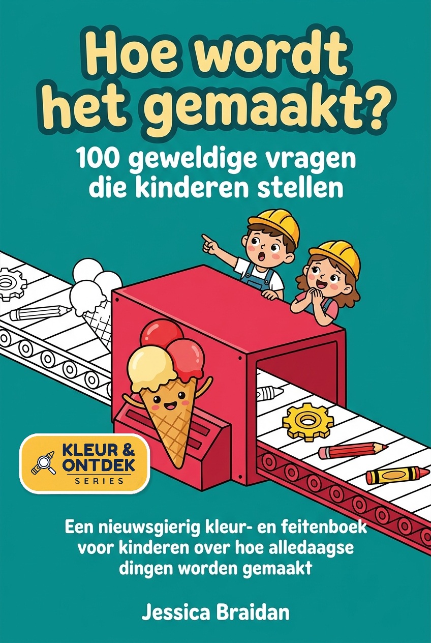 Hoe wordt het gemaakt? 100 geweldige vragen die kinderen stellen — Kleur & Ontdek-serie door Jessica Braidan