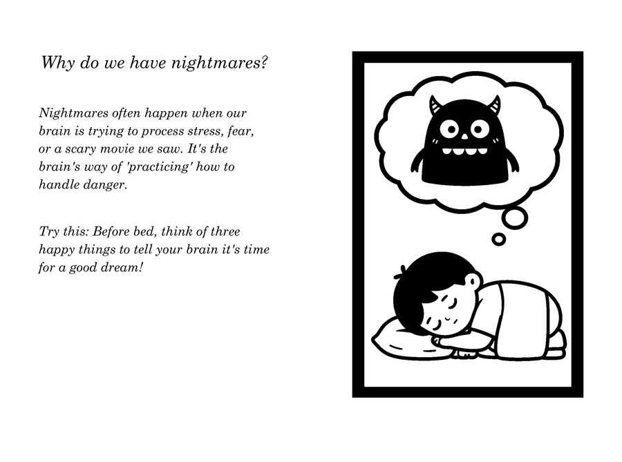 Look inside sample spread from 100,000 Whys with matching coloring illustration